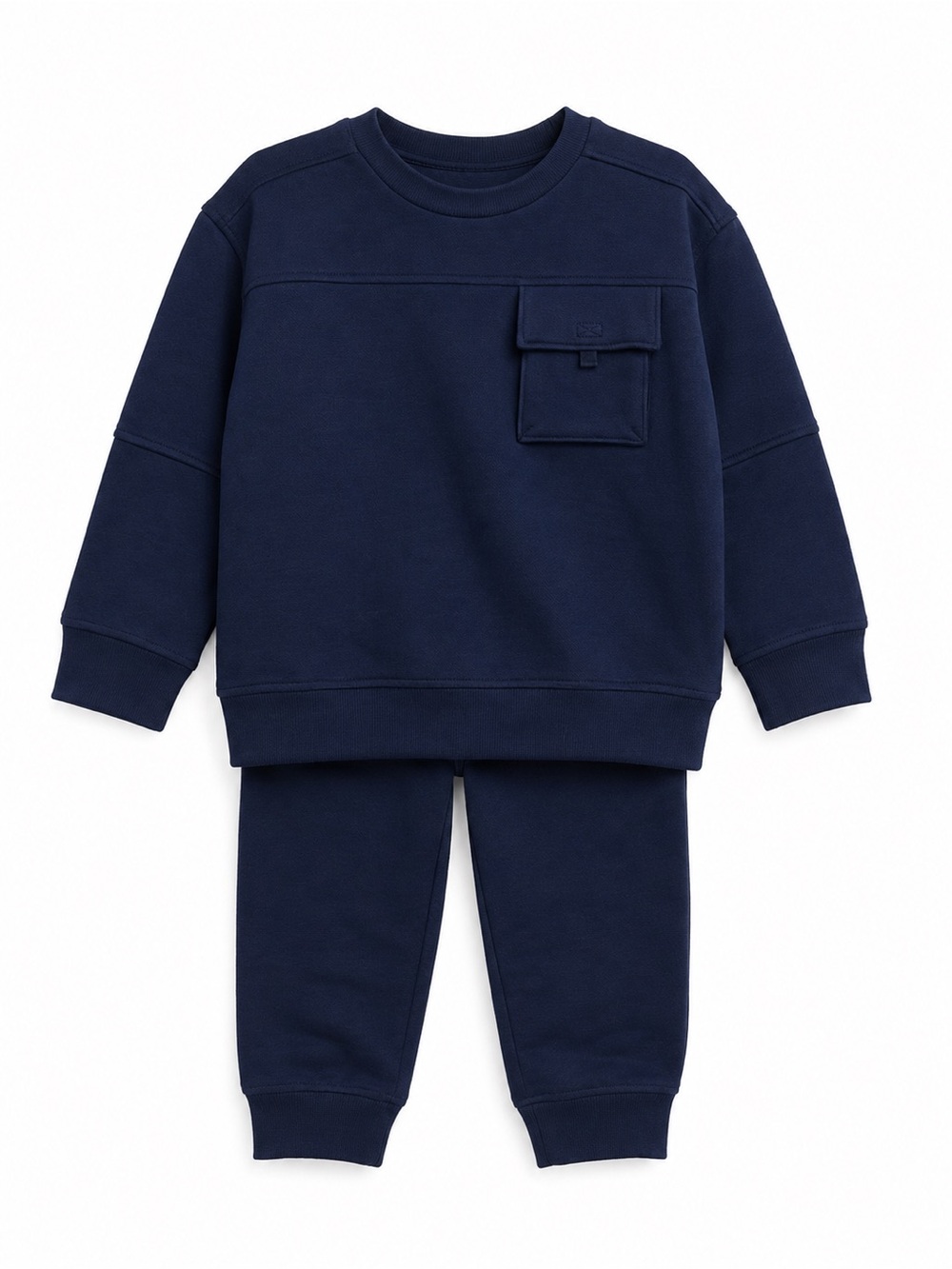 Navy Crewneck Sweatshirt and Jogger Set